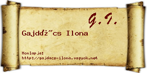 Gajdács Ilona névjegykártya